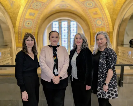 Celebrating International Women's Day L-R: Melissa Jean Scott, Leslie McCue, Vanessa Jorda, Vanessa Jorda, and Heidi Sobol.