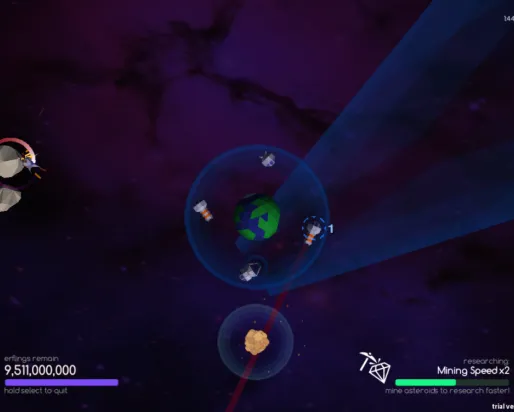 Find and destroy the asteroids
 erf gameplay