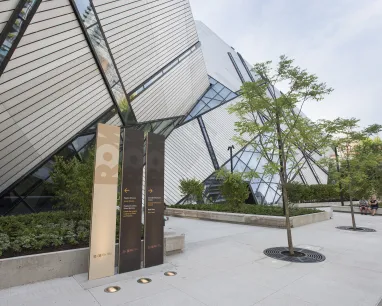 Outside of the Royal Ontario Museum, crystal building. Outside of the Royal Ontario Museum, crystal building.