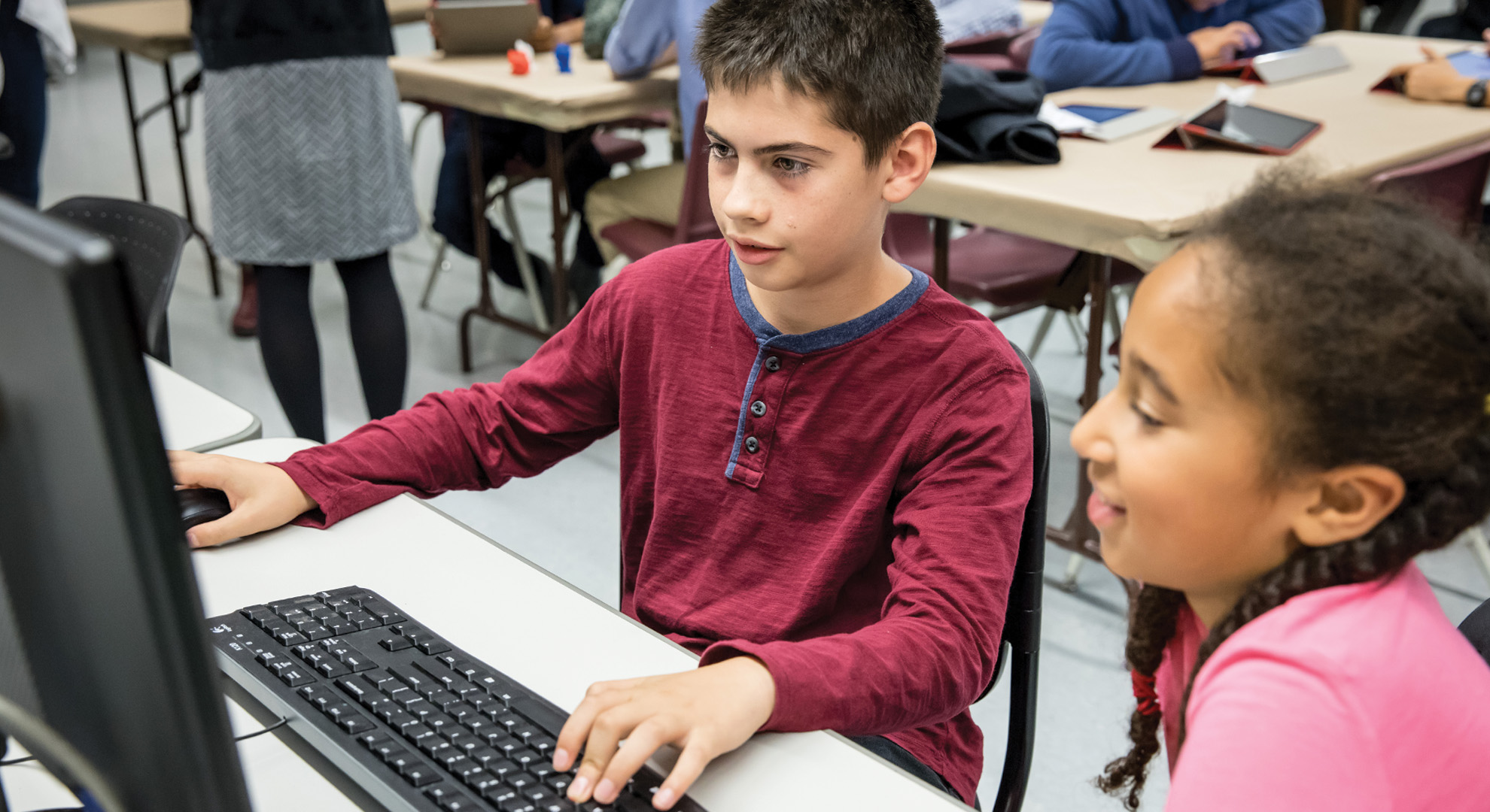 Students on computer
