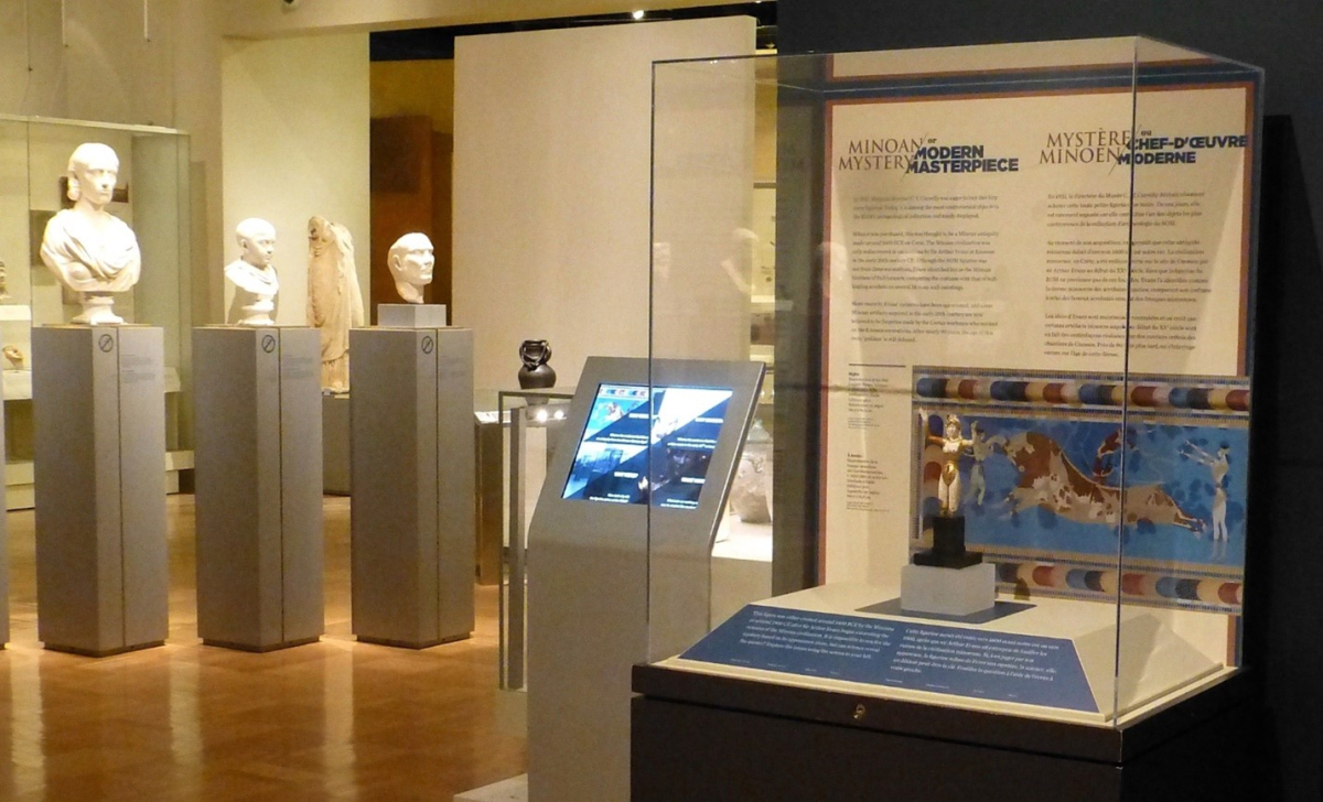 Minoan Mystery/Modern Masterpiece exhibition in the Eaton Gallery on Level 3, August 2014-2015