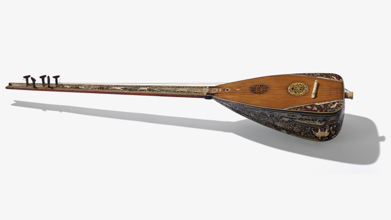 Long-necked lute (panjtar), 1575–1600, Iran.