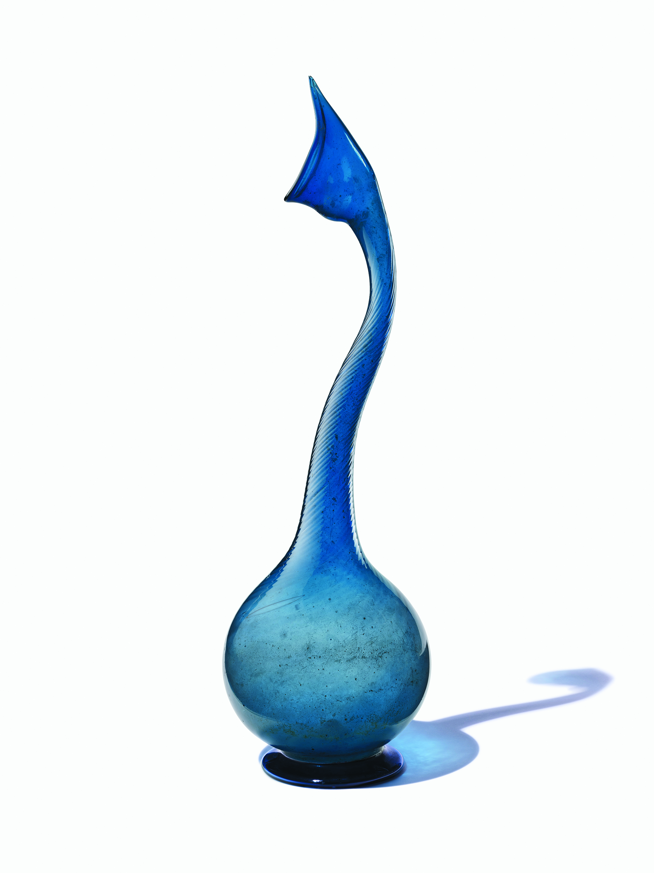 Blue Swan-neck bottle