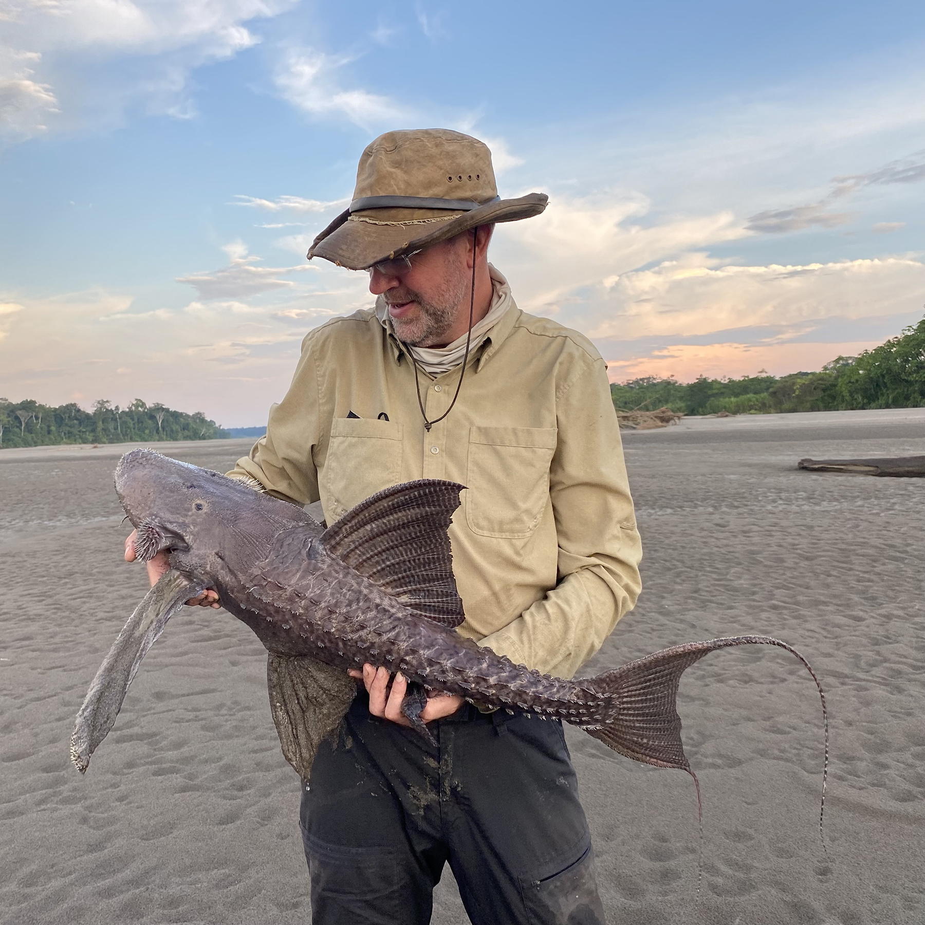 Man holding a fish