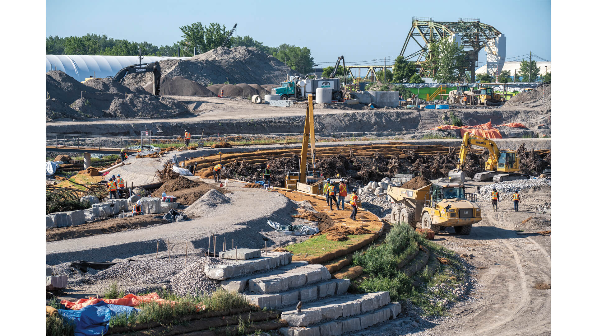 Construction des terrains portuaires