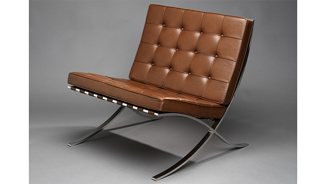 Barcelona Chair, Designed in 1929 by Ludwig Mies van der Rohe, made by Knoll Associates (c) Royal Ontario Museum 2016 Acquisition made possible with a grant from the Mona Campbell Endowment Fund.