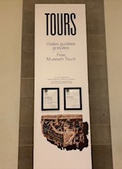 large sign showing daily tours
