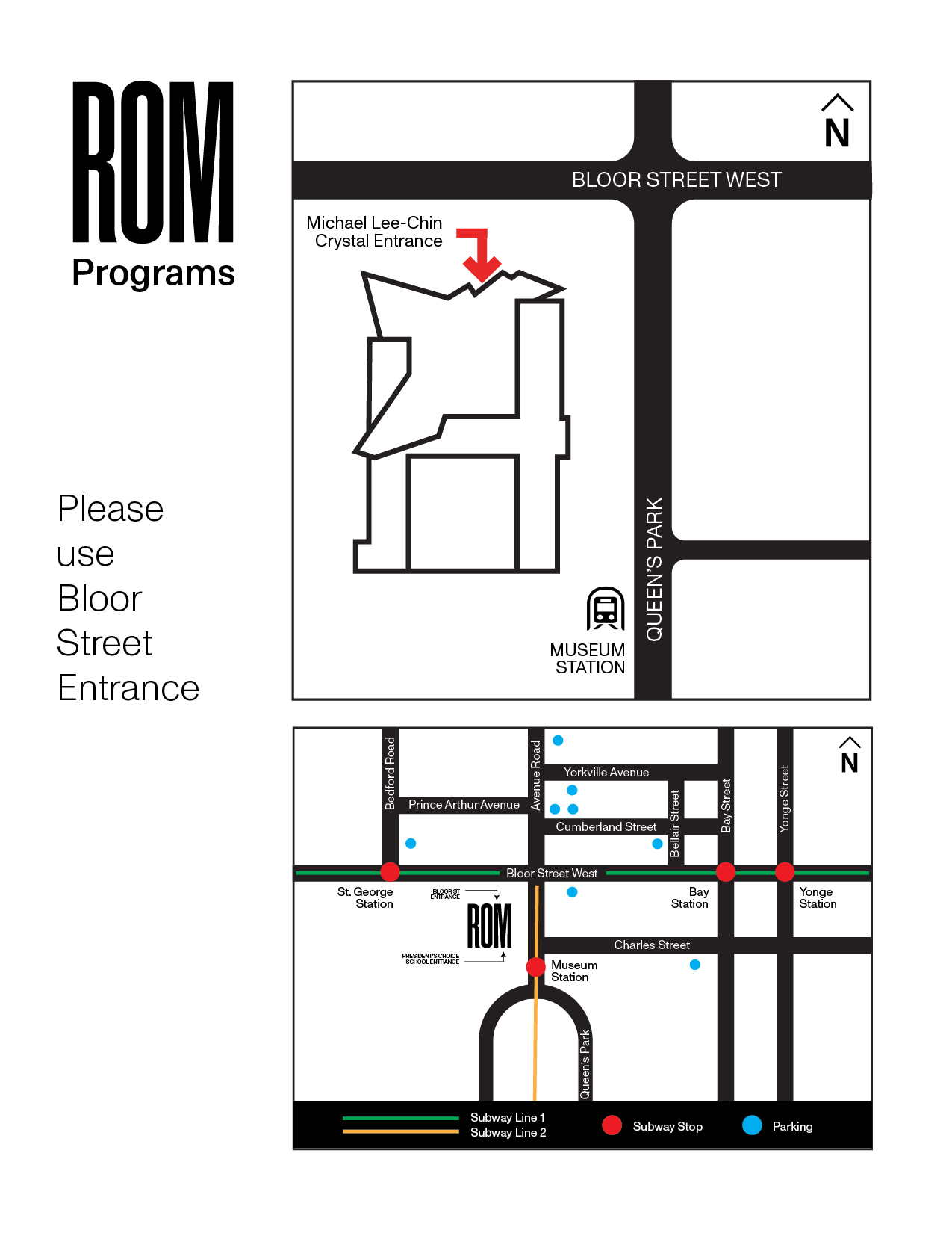 Carte ROM : Plan des rues et des bâtiments avec l'entrée principale.