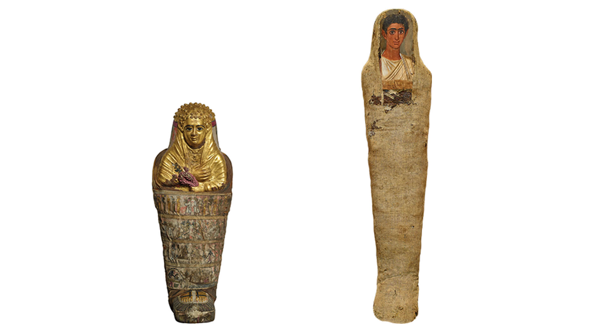 Mummy of a young boy and man