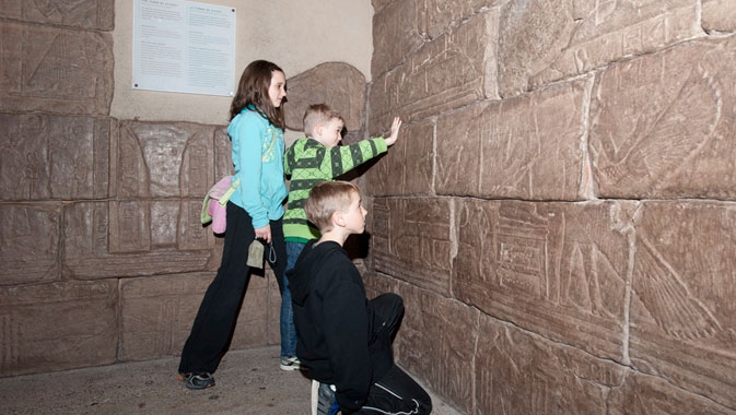 Galleries of Africa: Egypt, Step inside a full-scale touchable reconstruction of the inner chapel of the Tomb of Kitines, dating to the 2nd century AD.