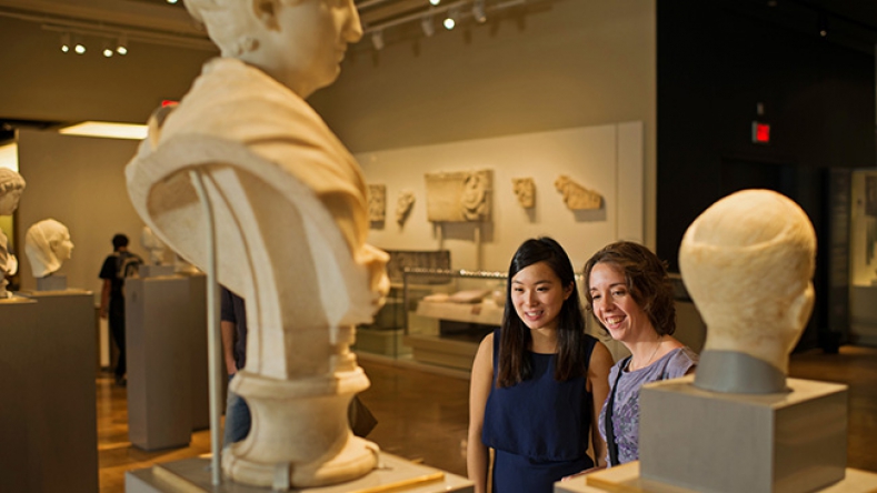 Visitors in the Gallery of Greece