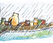 “Pooh sitting on his branch" The story of Pooh