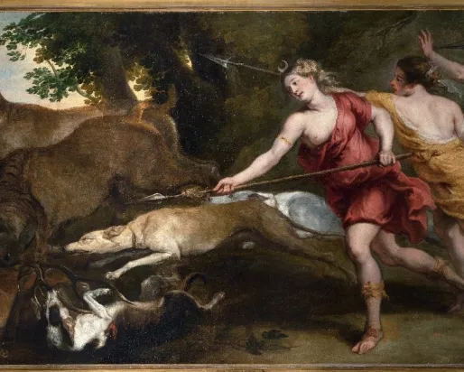 Peter Paul Rubens and Workshop (1577-1640), Diana Hunting with Her Nymphs, about 1636–1637. © The Phoebus Foundation, Antwerp, Belgium.