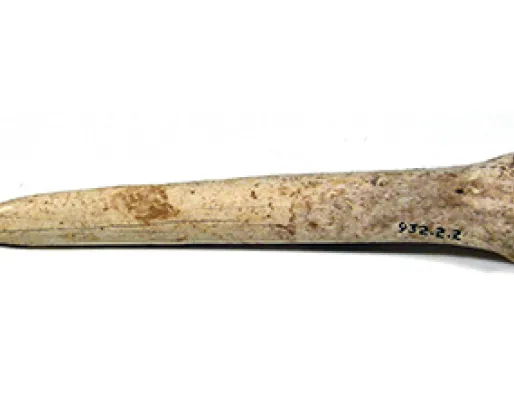 Carved bone point or awl.
