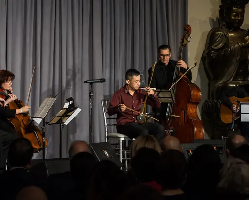 George Gao performing at the ROM.
