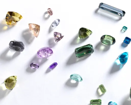 Gems A group of apatite gems