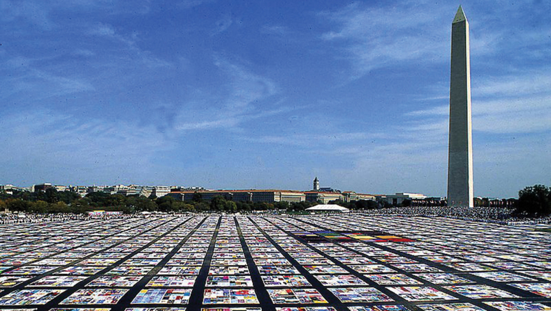 AIDS Memorial Quilt laid out in Washington, DC