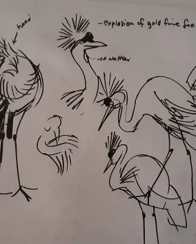 Drawing of birds