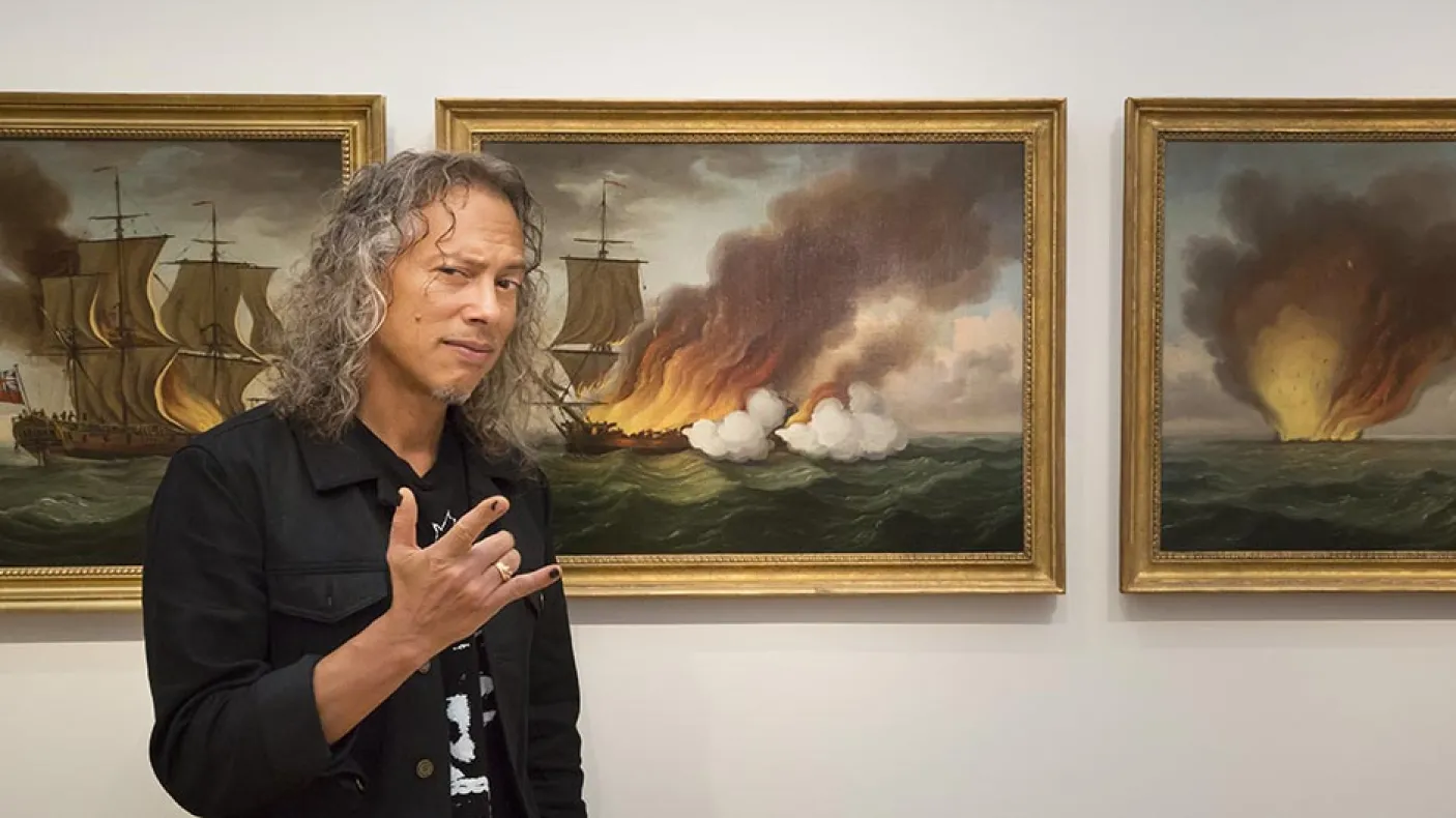 Kirk Hammett au musée Peabody Essex. © 2018 Peabody Essex Museum. Photographie par Allison White.