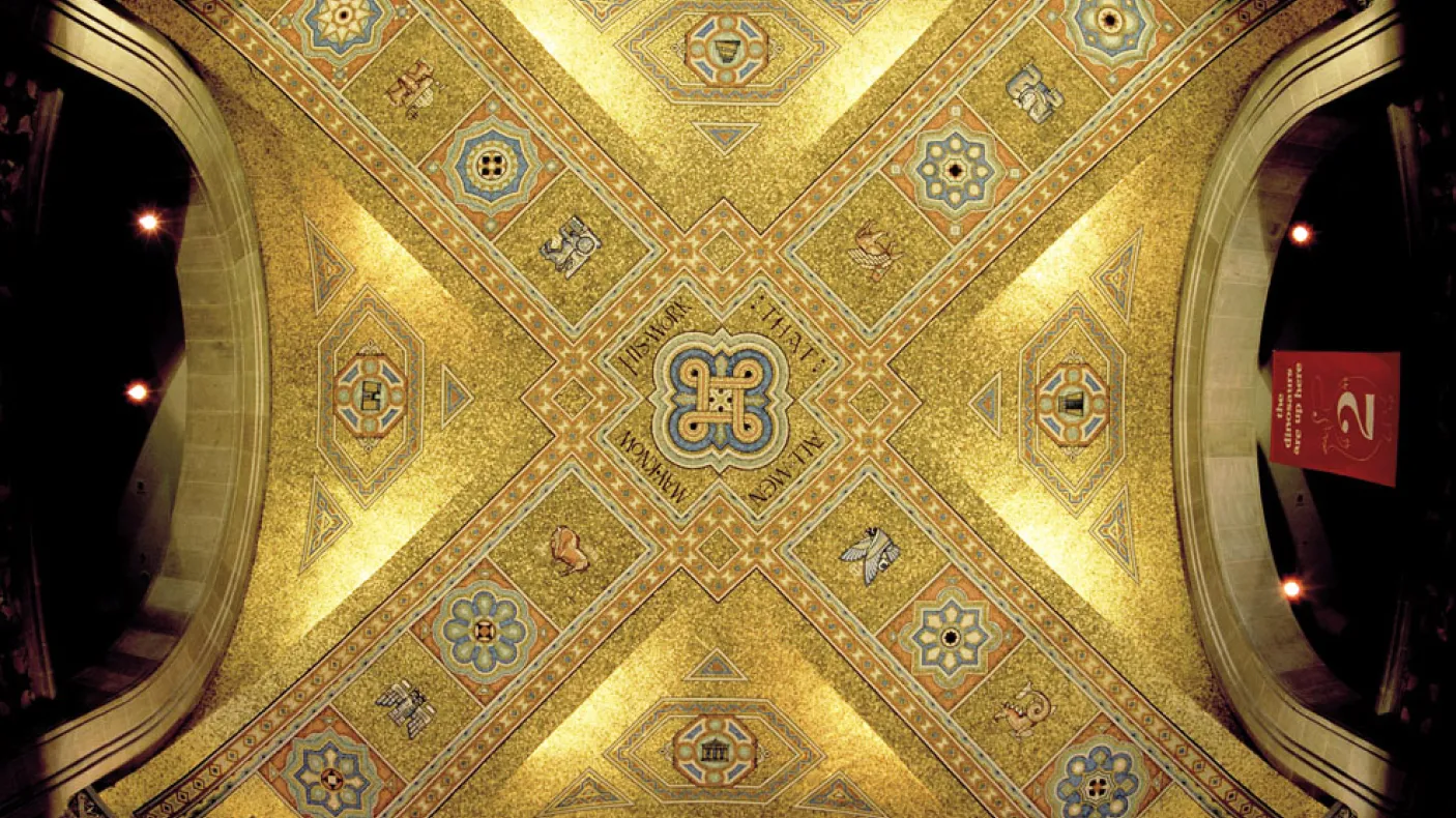 Mosaic on ceiling