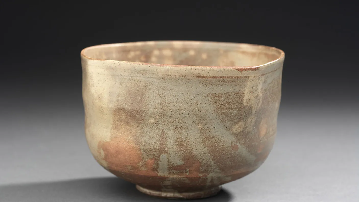 A Japanese tea bowl.