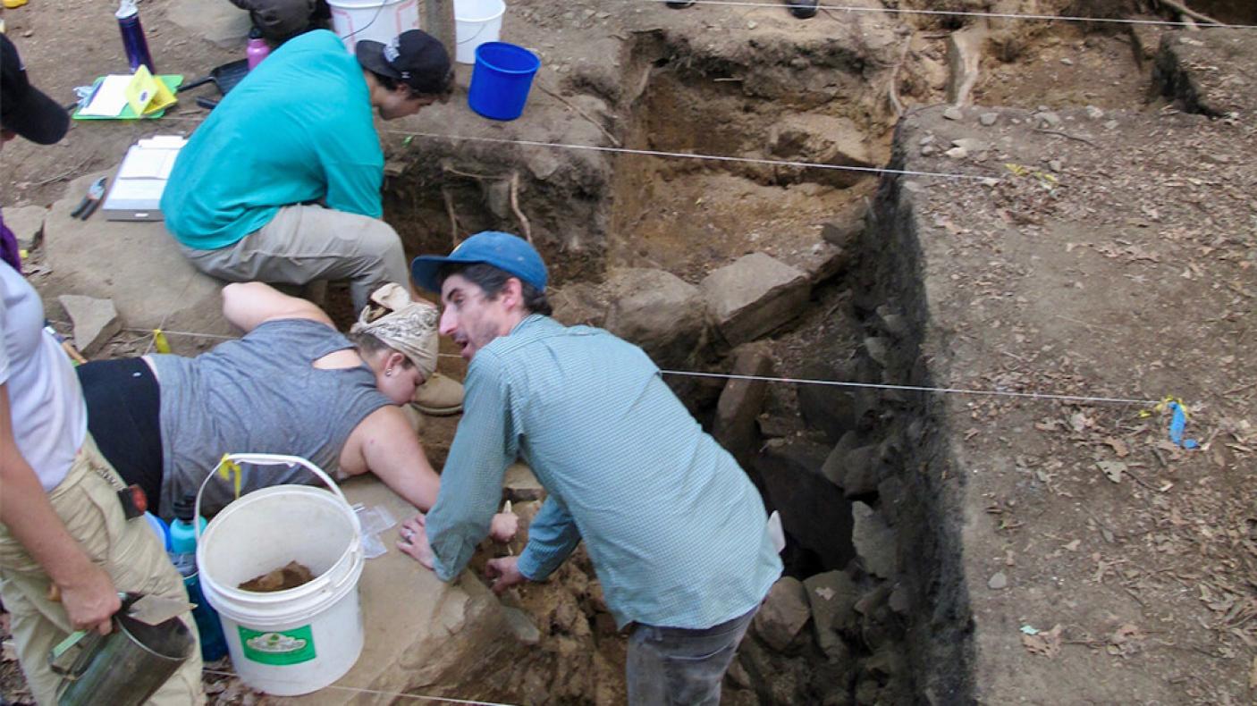 Craig Cipolla on site at archaeological dig.
