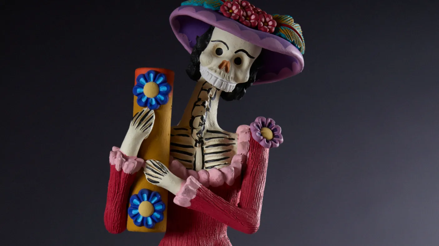 Image Credit: Calaca figurine. © Field Museum, Michelle Kuo.
 Image Credit: Calaca figurine. © Field Museum, Michelle Kuo.