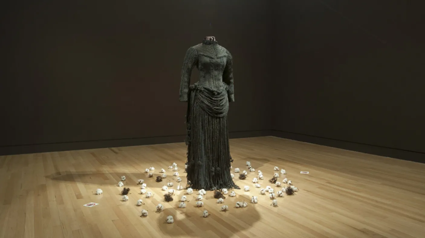 Dress Installation of artwork in the gallery.