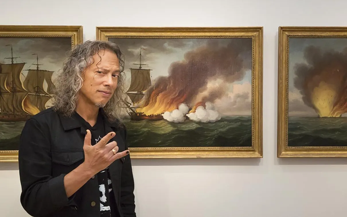 Kirk Hammett au musée Peabody Essex. © 2018 Peabody Essex Museum. Photographie par Allison White.