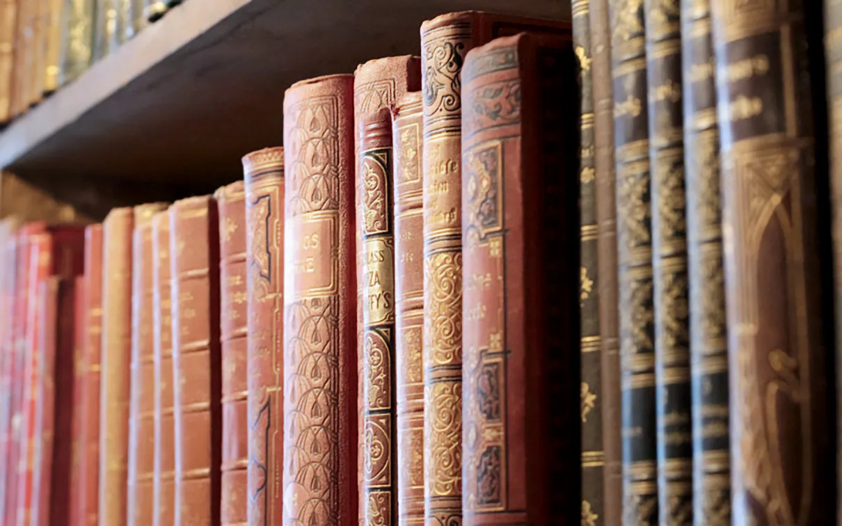 Books on a bookshelf