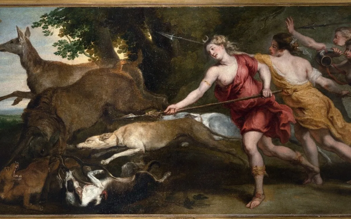 Peter Paul Rubens and Workshop (1577-1640), Diana Hunting with Her Nymphs, about 1636–1637. © The Phoebus Foundation, Antwerp, Belgium.