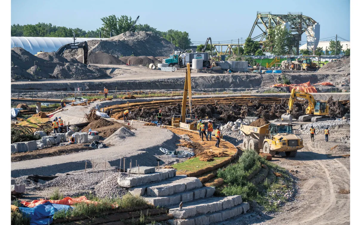 Construction des terrains portuaires