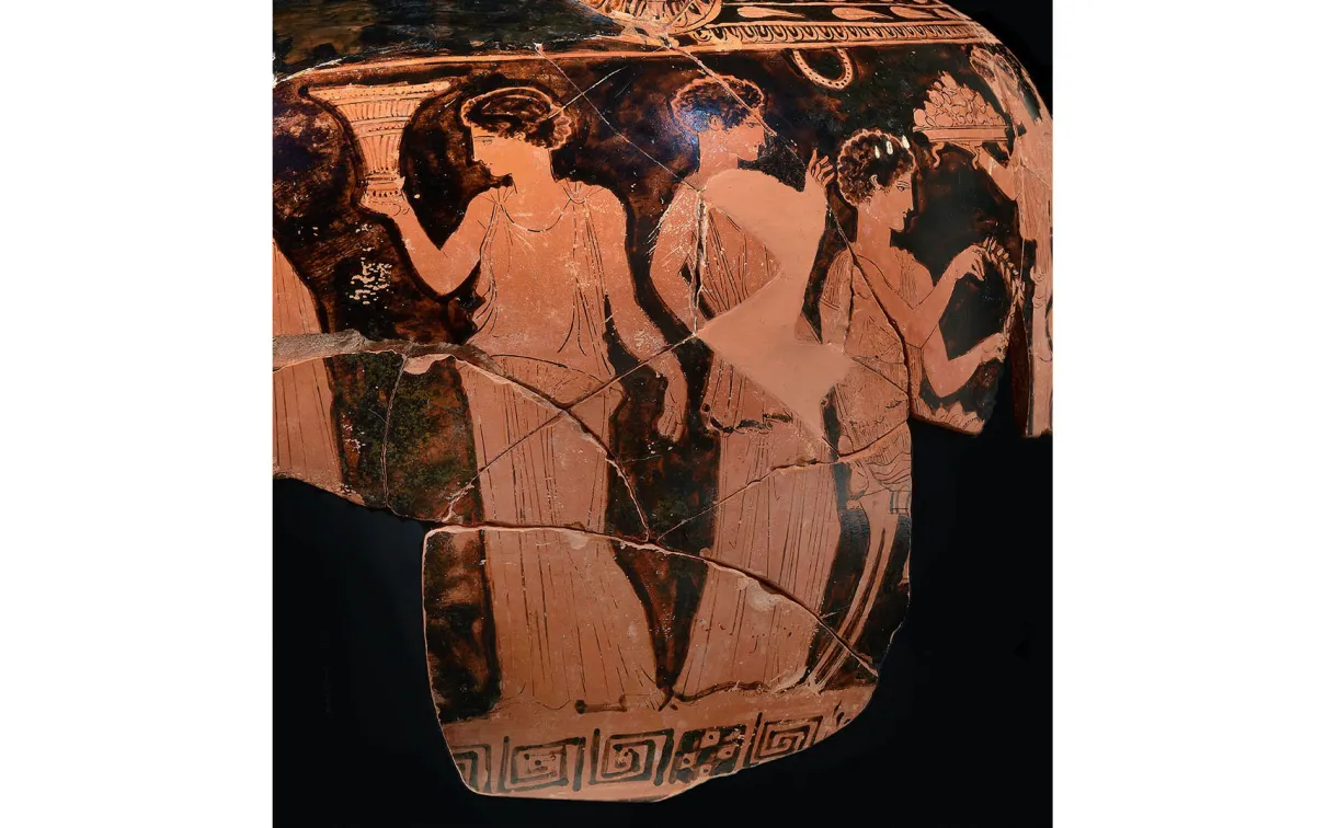 Details on a Greek vase