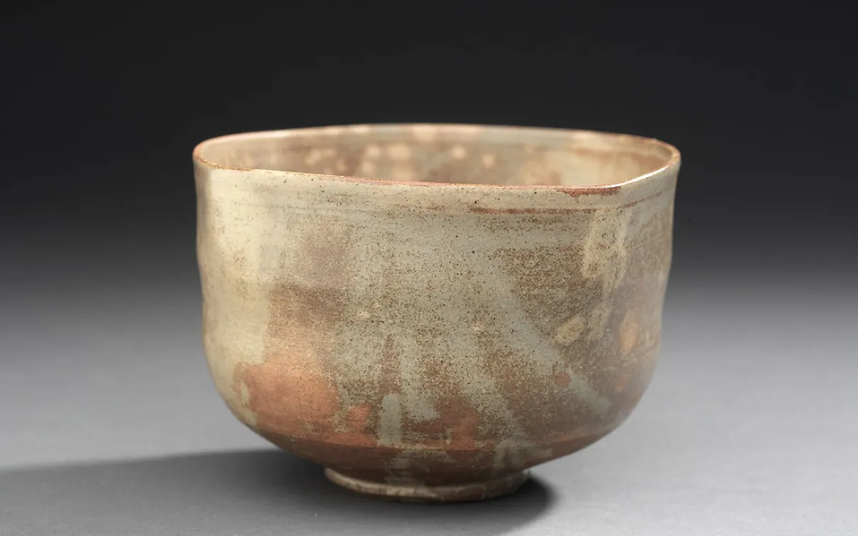 A Japanese tea bowl.