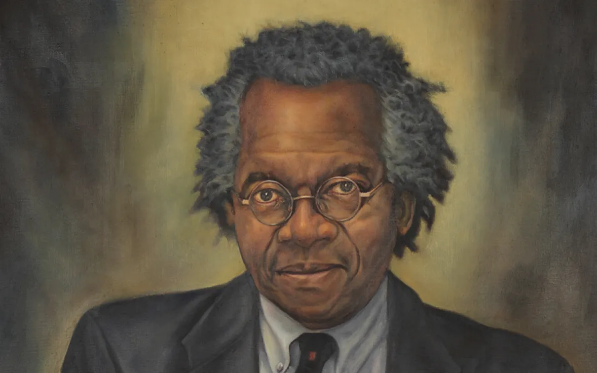 Portrait of Austin Clarke by Neville Clarke.