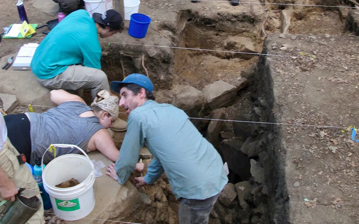 Craig Cipolla on site at archaeological dig.
