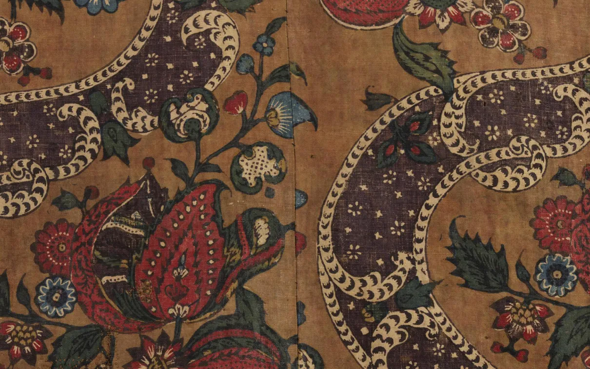 Detail of man’s banyan (informal gown).
