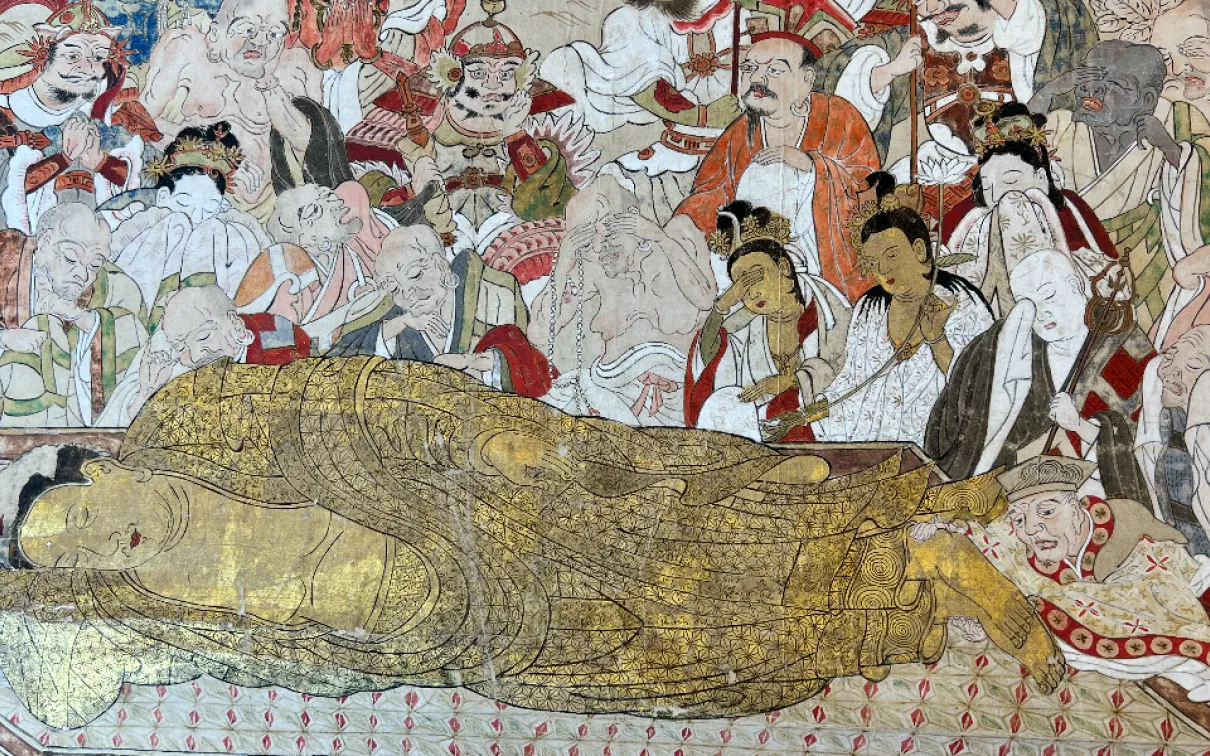 Death of the Historical Buddha (Nehan-zu), Japan, Hanging Scroll, Edo Period. Gift of Nicholas Pascucci.
