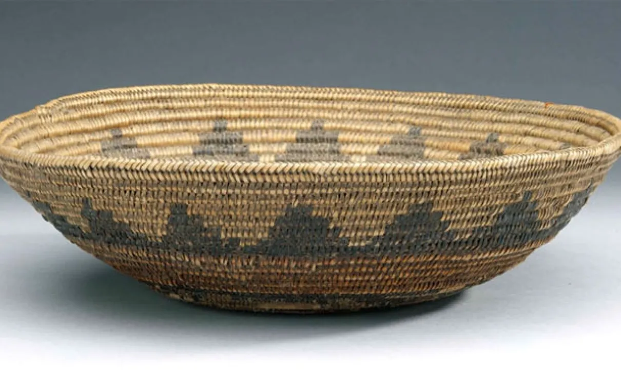 Shreyas and Mina Ajmera Gallery of Africa, The Americas, and Asia-Pacific, The artistry in basketry from the south west region of North America is some of the most beautiful in the world. Basket design helps distinguish cultural origin, and some baskets were produced for special use, such as this ceremonial wedding basket from the Navajo culture, for use during the ceremony