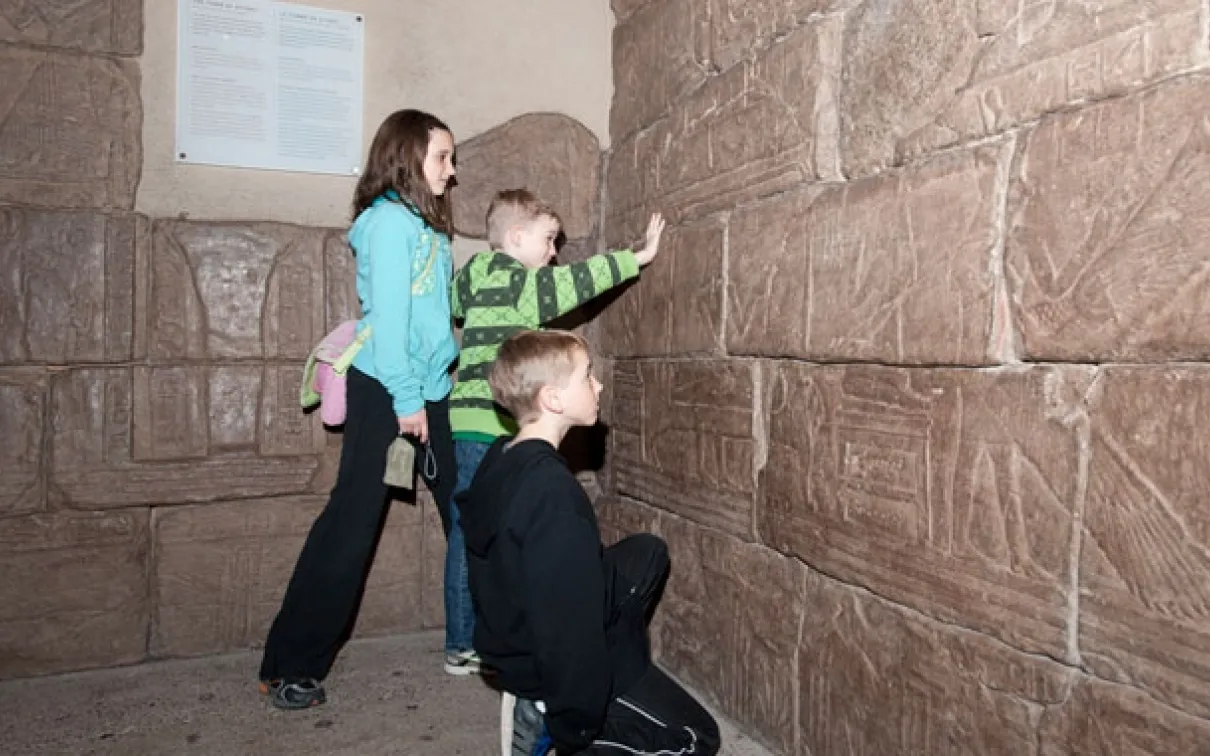 Galleries of Africa: Egypt, Step inside a full-scale touchable reconstruction of the inner chapel of the Tomb of Kitines, dating to the 2nd century AD.