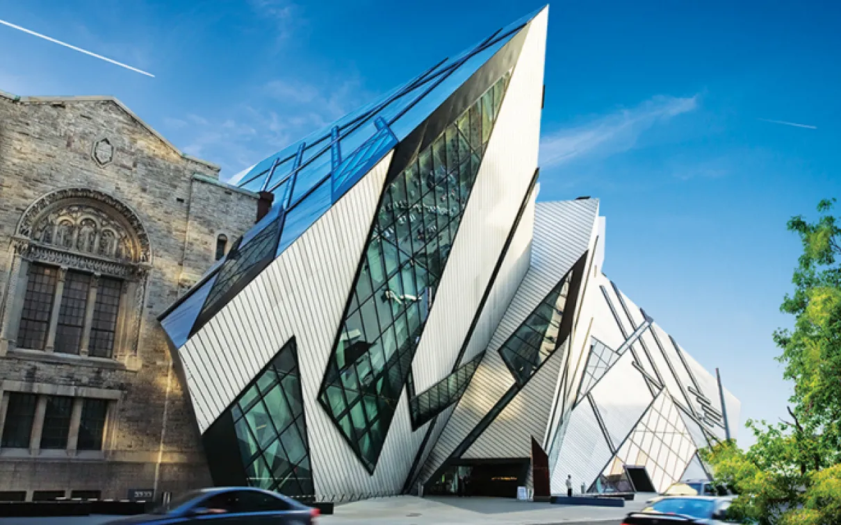 Michael Lee-Chin Entrance of the ROM on Bloor Street.
