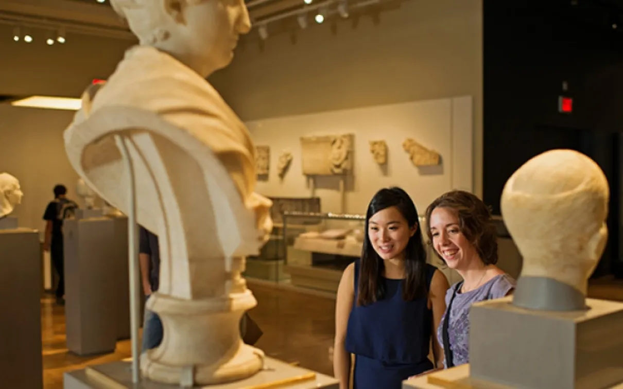 Visitors in the Gallery of Greece
