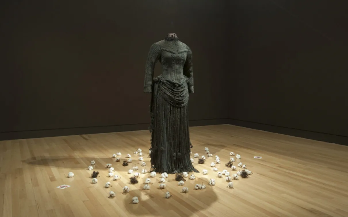 Dress Installation of artwork in the gallery.