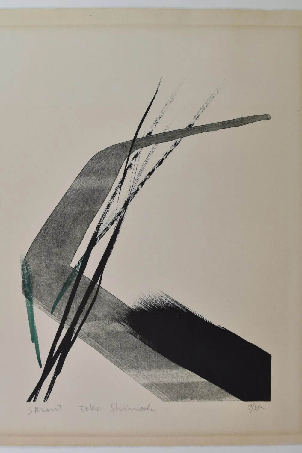 Abstract lithograph by Shinoda Tōkō.