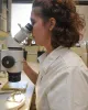 Antonia Guidotti photo by Brian Boyle
 Antonia Guidotti at microscope