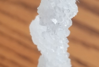 Close-up of the dried sugar crystals.