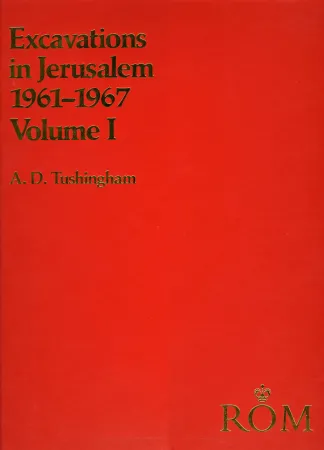 COver for the book Excavations in Jerusalem