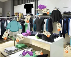 A virtual clothing store